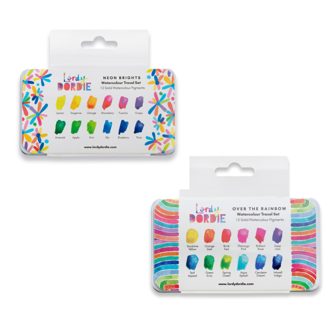 Lordy Dordie - Wholesale Watercolor Paint - Over the Rainbow Watercolour Travel Palette Set5