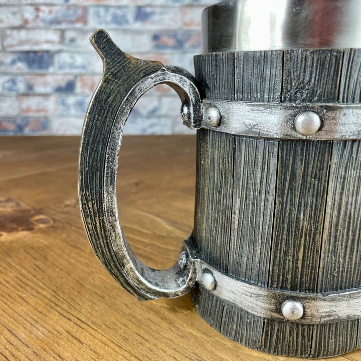 Fandomonium - Venta al por mayor Jarras de cerveza - Jarra de resina de estilo vikingo medieval