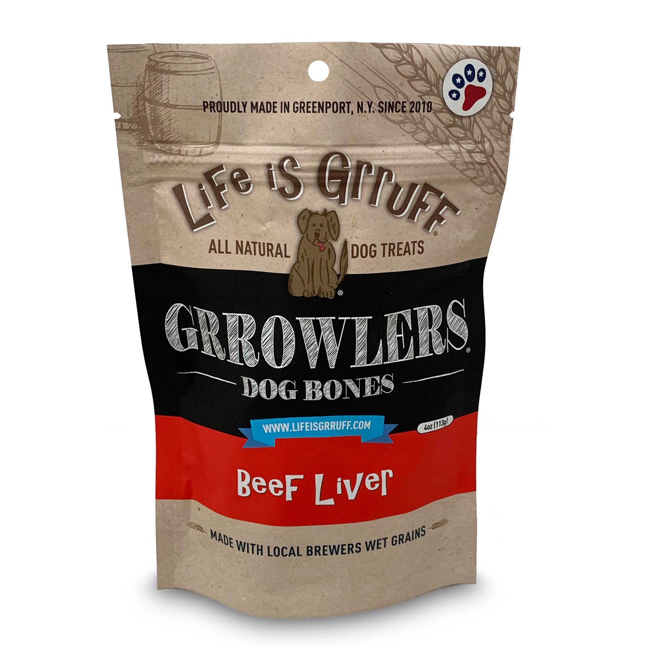 Life is Grruff - Wholesale Pet Treats - Dog - 4 oz Grrowler's Healthy Dog Treats6