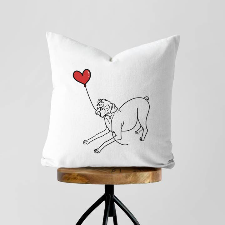 Boxer Heart String - Throw Pillow Cover for wholesale by Inkopious