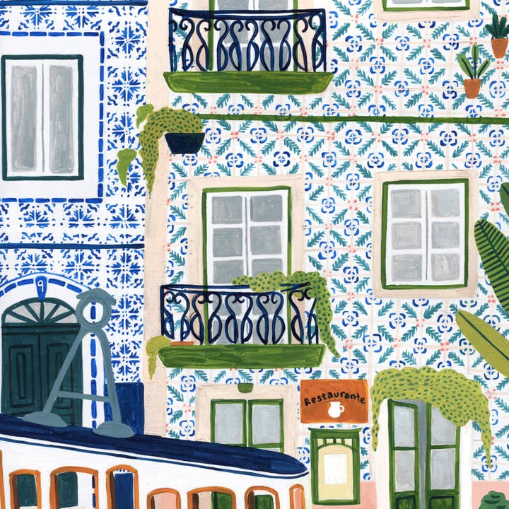 Amber Davenport Art - Wholesale Art Print - Lisbon, Portugal Art Print - Unframed