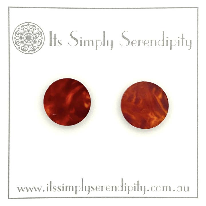 Its Simply Serendipity - Wholesale Stud/post earrings - Statement Studs - Tortoise Shell