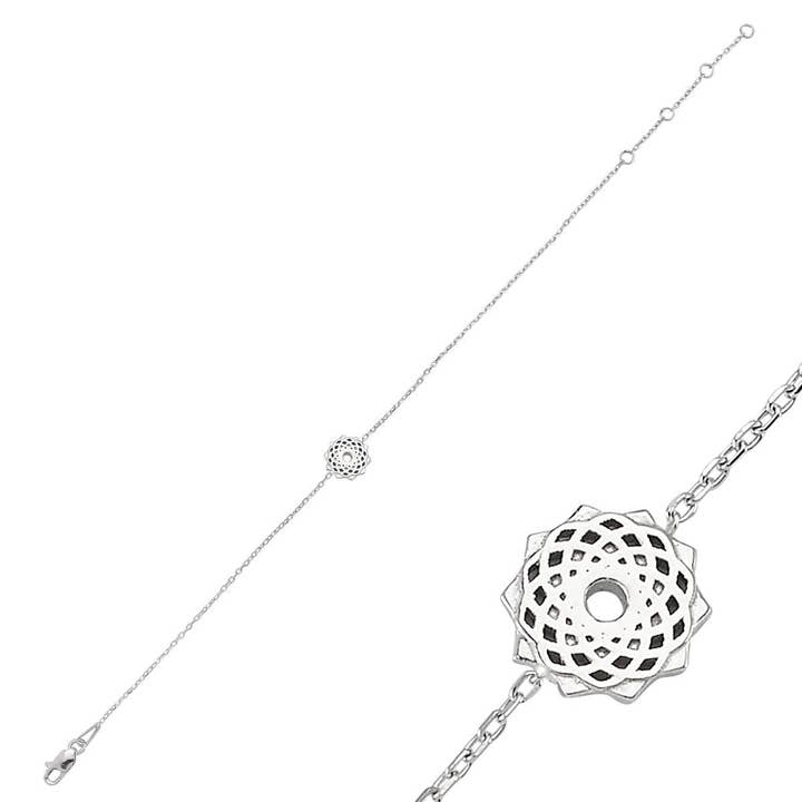 Crown Chakra Silver Bracelet for wholesale by Amorium