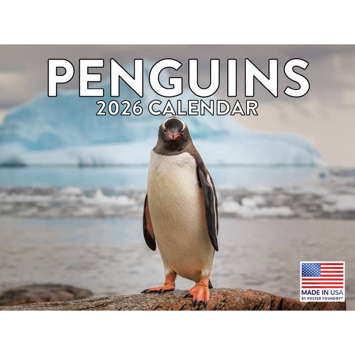 Calendrier Pingouin 2026 Calendrier Mural Mensuel 12 Mois pour la vente par 2026 Calendars