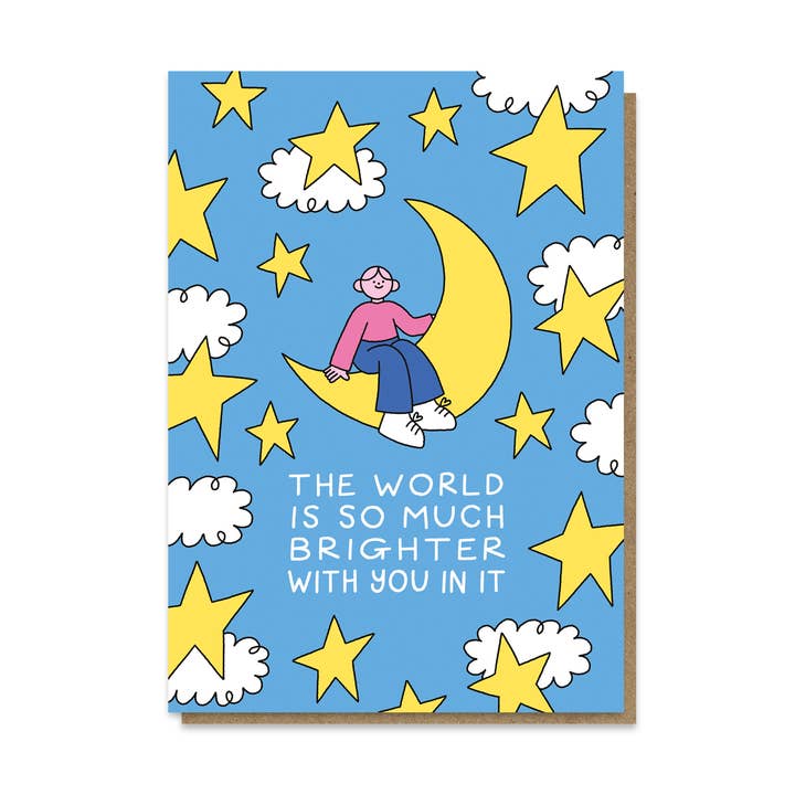 Cartão Mundo Mais Brilhante | Cartão de ânimo | Amizade por atacado de Stormy Knight
