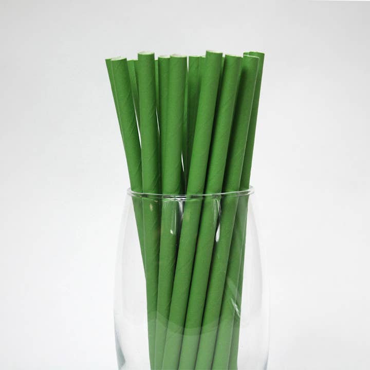 Innovative Paper Solutions - Wholesale Rietjes - Groene papieren rietjes (8 mm x 200 mm)1