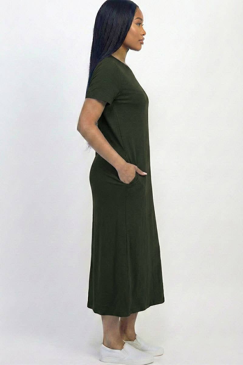 CAPELLA APPAREL - Wholesale Dress - Women's - Side Pocket Tee Dress22