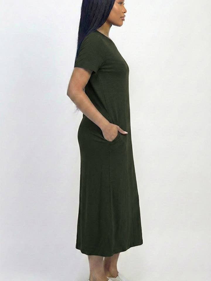 CAPELLA APPAREL - Wholesale Dress - Women's - Side Pocket Tee Dress22