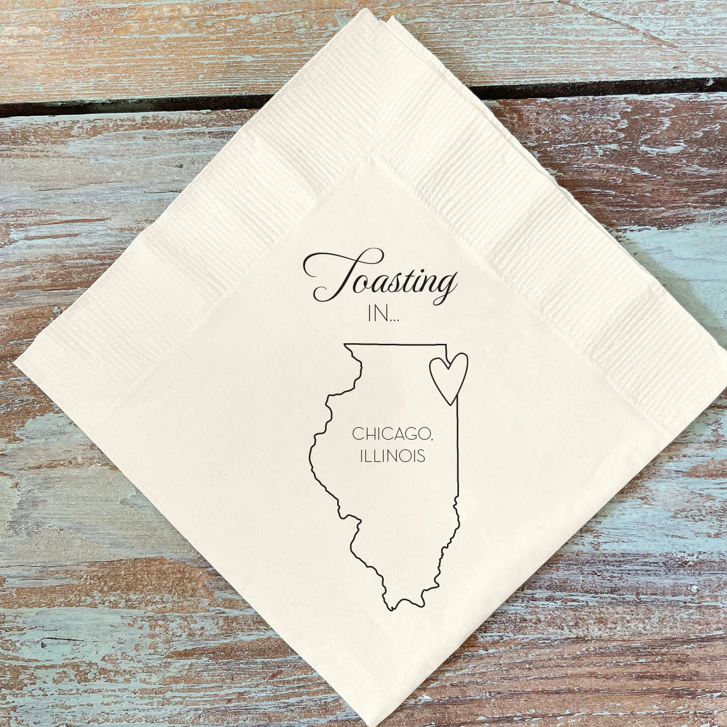 Alice-Louise Press - Vendita all'ingrosso Tovagliolo monouso - Brindando in... Tovaglioli da cocktail locali1