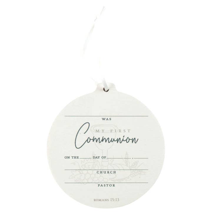 Dicksons - Wholesale Ornament - Ornament My First Communion White MDF