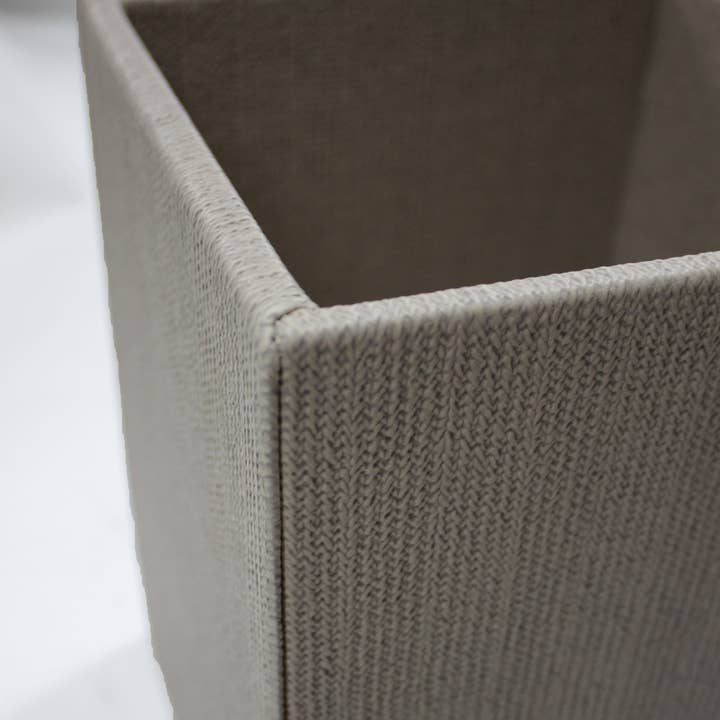 Signature Home Collection GmbH - Wholesale Trashcan/Trash Bin - Wastebasket square pattern beige brown trash can faux leather