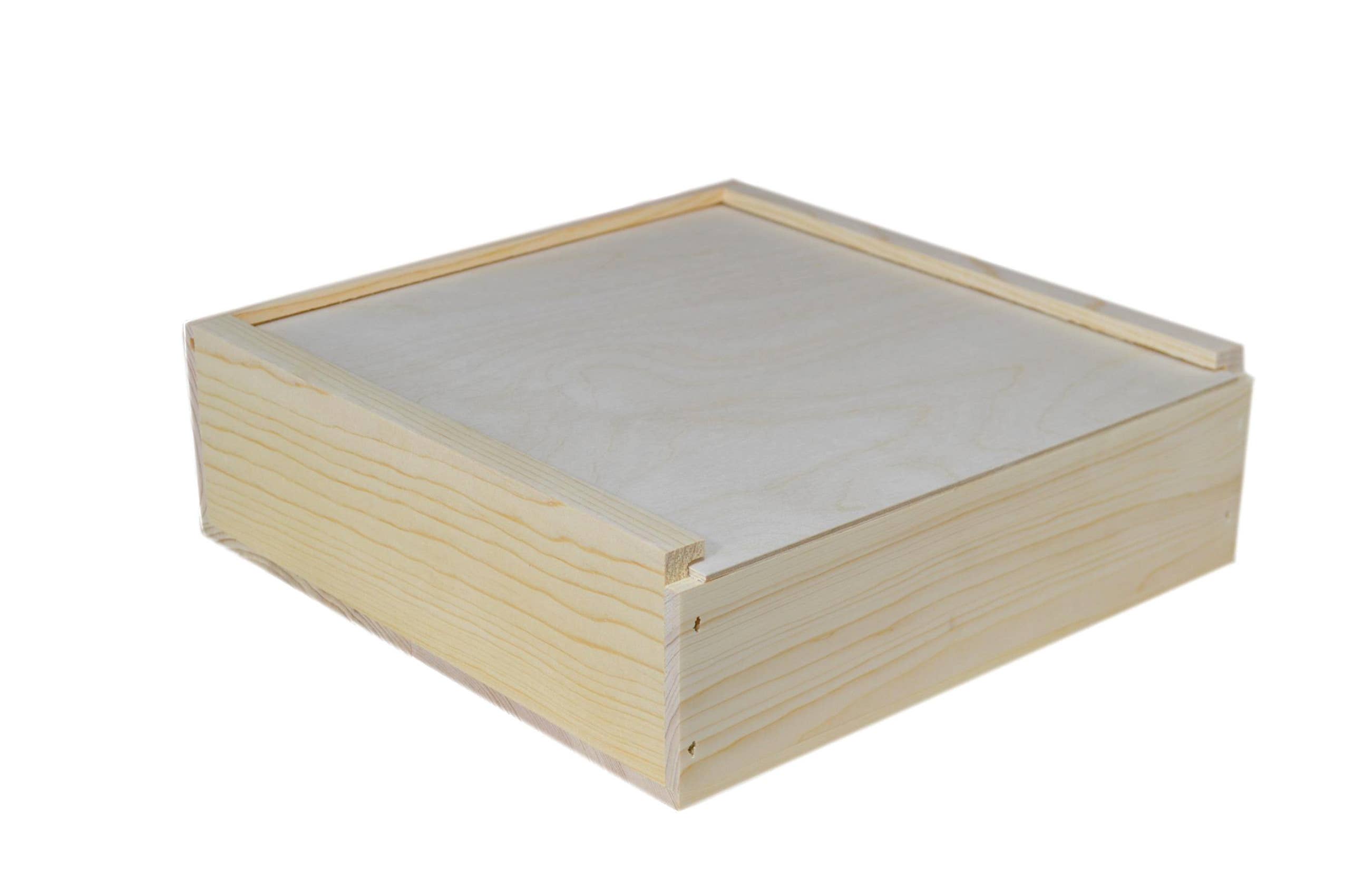 Poole & Sons Inc. - Wholesale Decorative Box - Wooden Box 12x12x4 Slide Top (Bulk)4