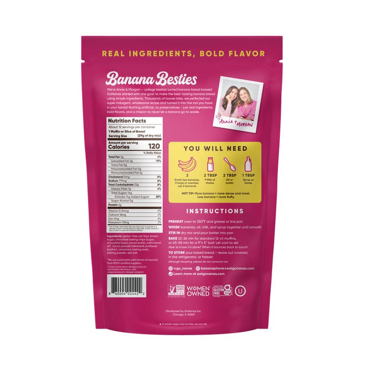 GoNanas - Wholesale Bread Mix - Chocolate Chip Banana Bread Mix1