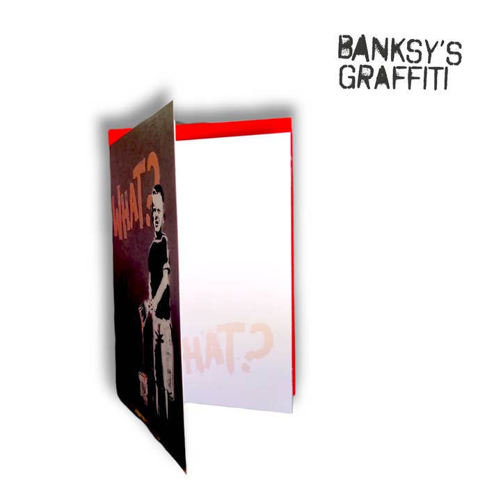 URBAN.ITY SRL - Wholesale Birthday Card - Banksy Greeting Card - What?