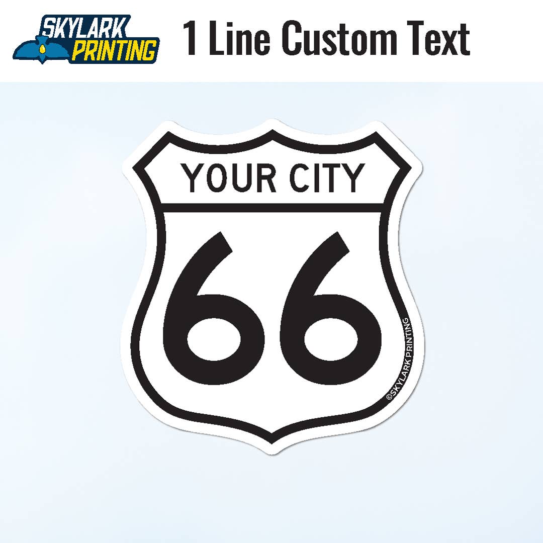 Skylark Printing - Wholesale Sticker - Custom Route  66 Souvenir Sticker  with Your City or State4