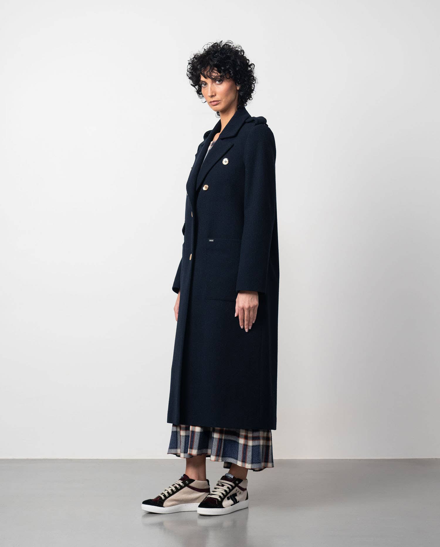 navy blue Mouflon Coat Military Style for wholesale on Faire2