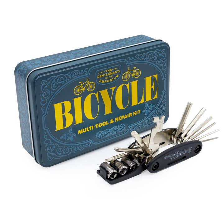 The Gentleman’s Emporium Bicycle Tin Set – Multi-Tool & Puncture Repair Kit and other Purchase Wholesale biking. Free Returns & Net 60 Terms on Faire trending on Faire.
