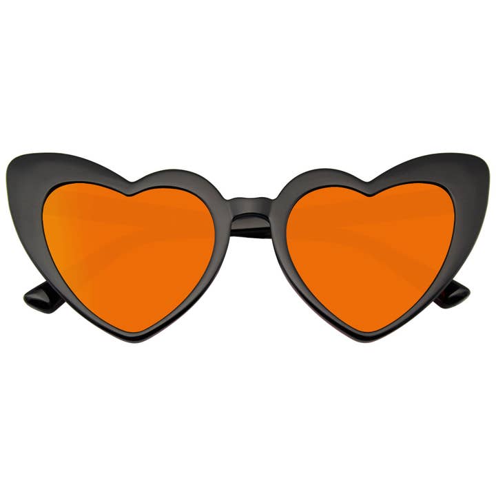Emblem Eyewear – wholesale Sunglasses – Women's – Oversize Cat Eye Heart Shape Mirrored Lens Sunglasses10