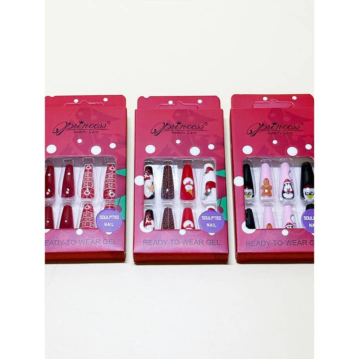 Set à ongles pré-collés à presser pour Noël pour la vente par Funteze