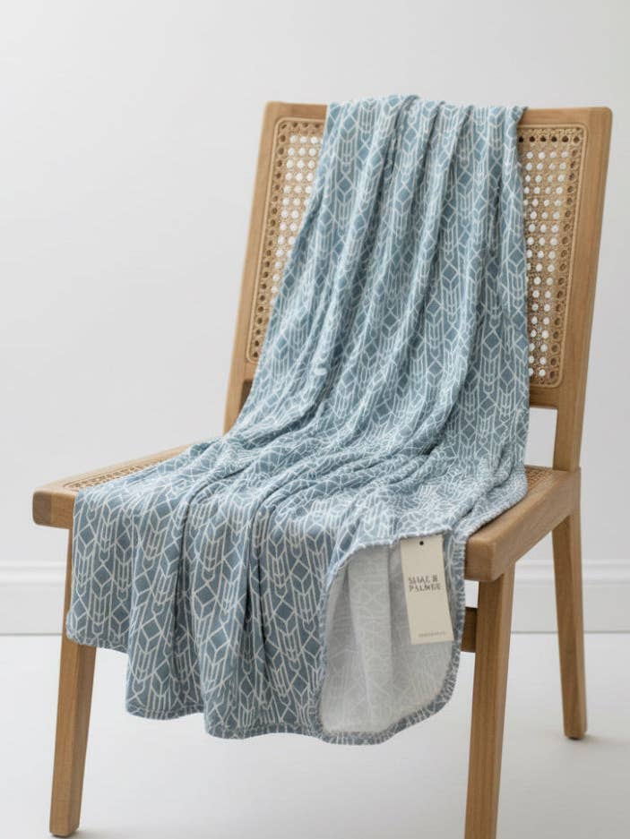 Runway - Stone Blue - Blanket for wholesale by Shae & Palmer