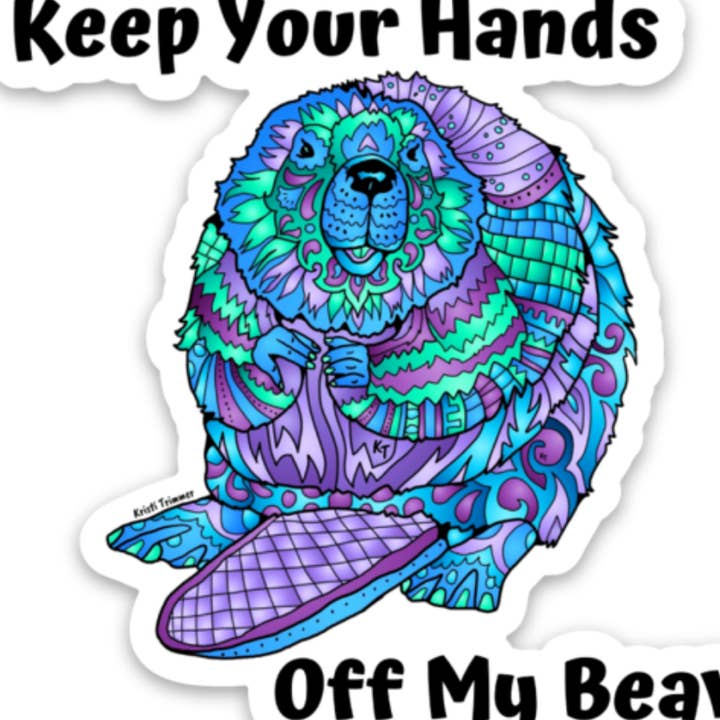 Beaver - Hold dine hænder væk fra min Beaver Sticker for engroshandel hos Alaska Wild & Free