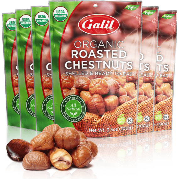 Galil Brands – wholesale Nuts – Organic Roasted Chestnuts | Shelled & Ready to Eat | 3.5 oz8