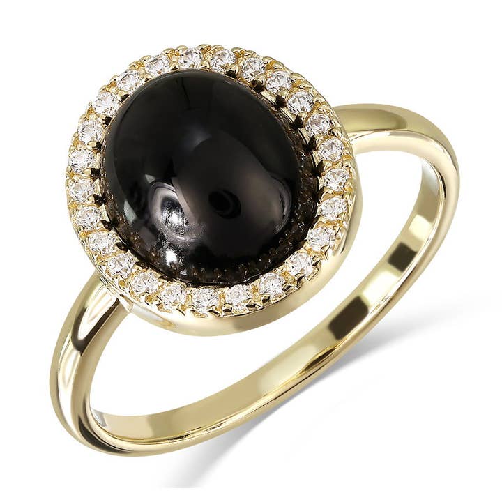 Amélie - Svart Onyxring för wholesale av Ke Bella Jewelry