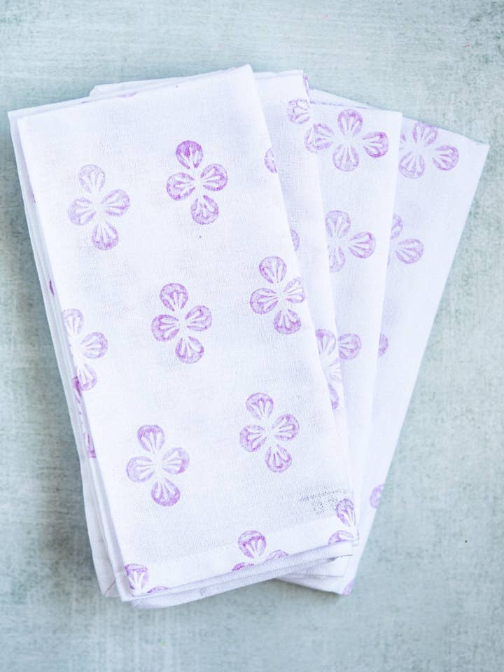 Dinner Napkins (set of 4) - Dogwood, Lilac for wholesale by Mended