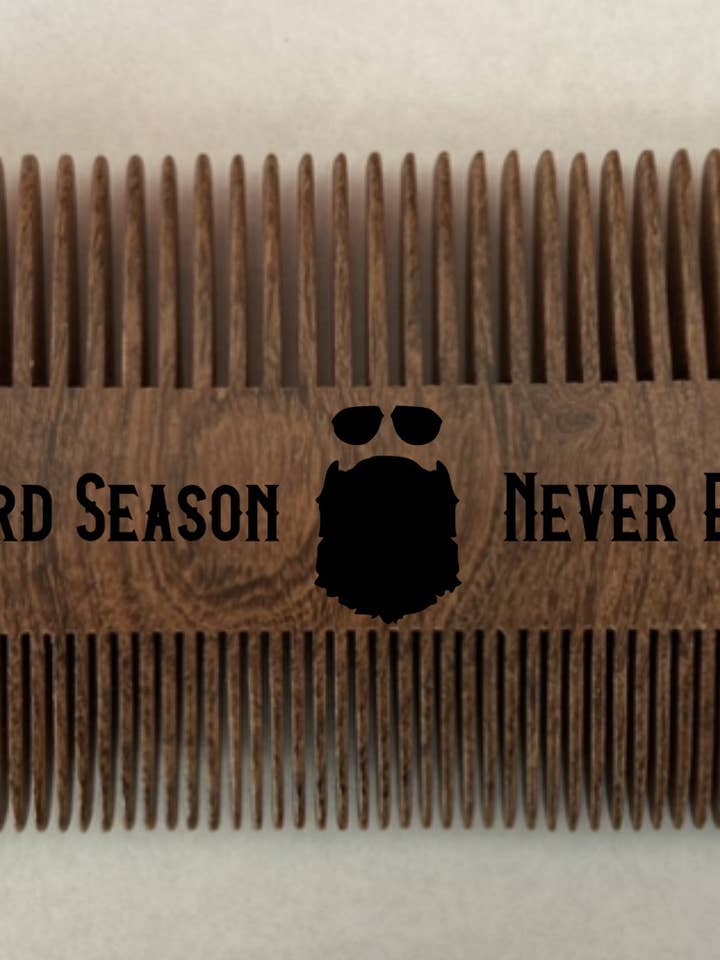 Skäggig säsong slutar aldrig svart sandelträ skägg kam för wholesale av Whimsy Woods AZ