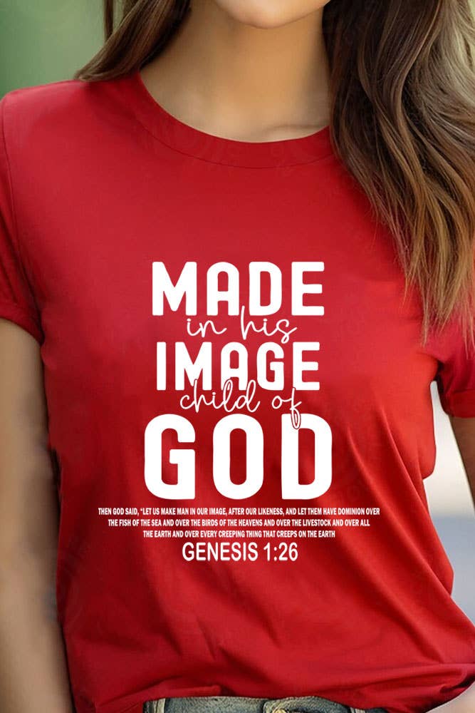 Top Avenue - Wholesale Screen Printed T-Shirt - Women's - Made in His Image Child Of God, Unisex Round Neck T-Shirt13