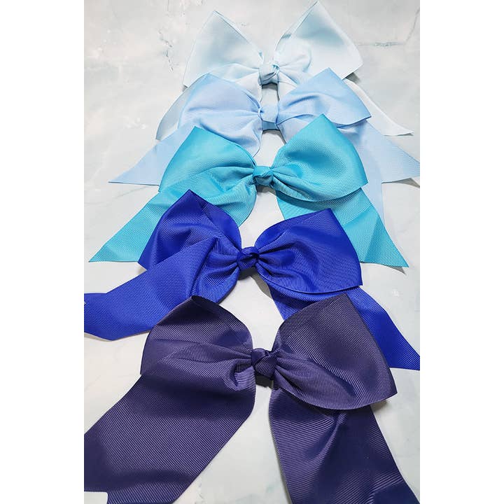 Funteze - Wholesale Hair Bow - Kids - Graduating Blue Mixed Hair Bow