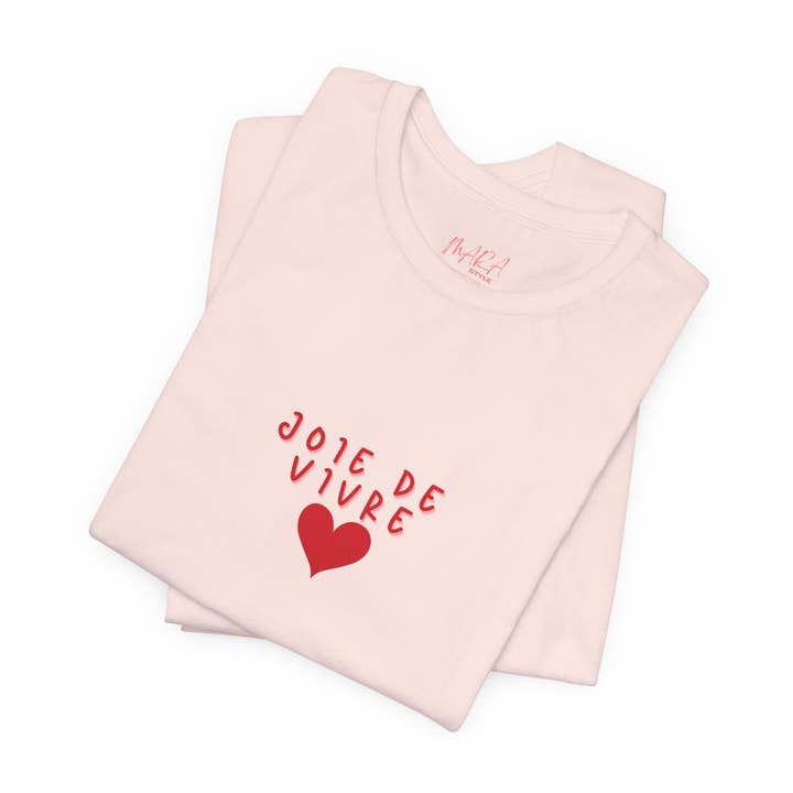 Joie de Vivre Heart Tee, French Graphic Shirt for wholesale by MARA Style