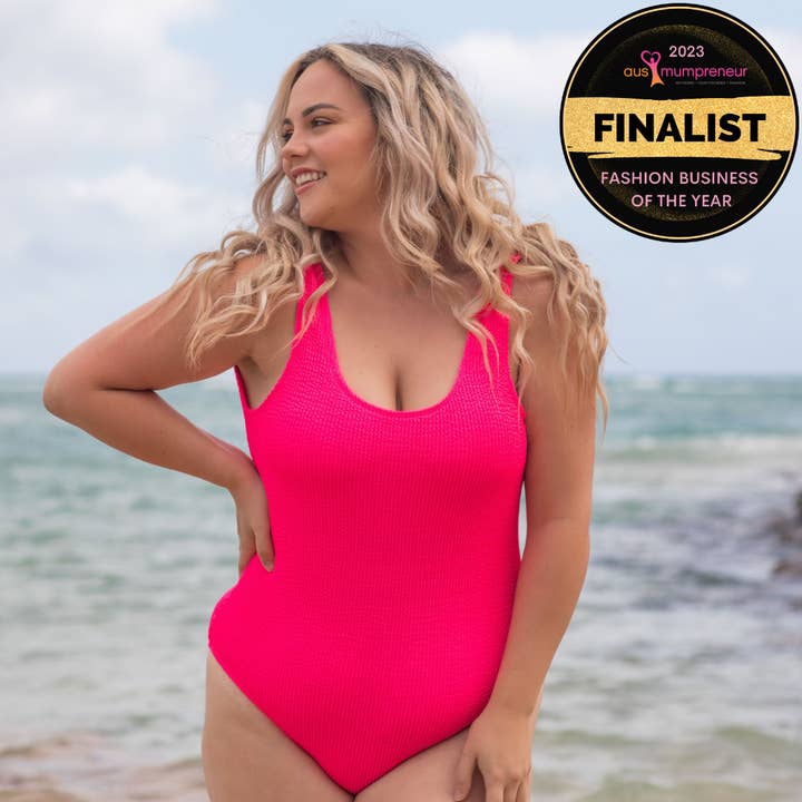 Karolina One Piece (Pink) for wholesale by Full Bums Swimwear