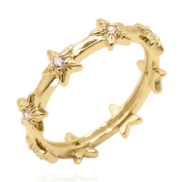 Bague étoile Safran pour la vente par LUNA CHARLES EMRA LTD