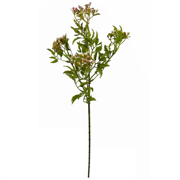 Leaf Design UK LTD - Wholesale Artificial Flowers - Pack of 6 x 55cm Artificial Foliage Stem Pink Berries