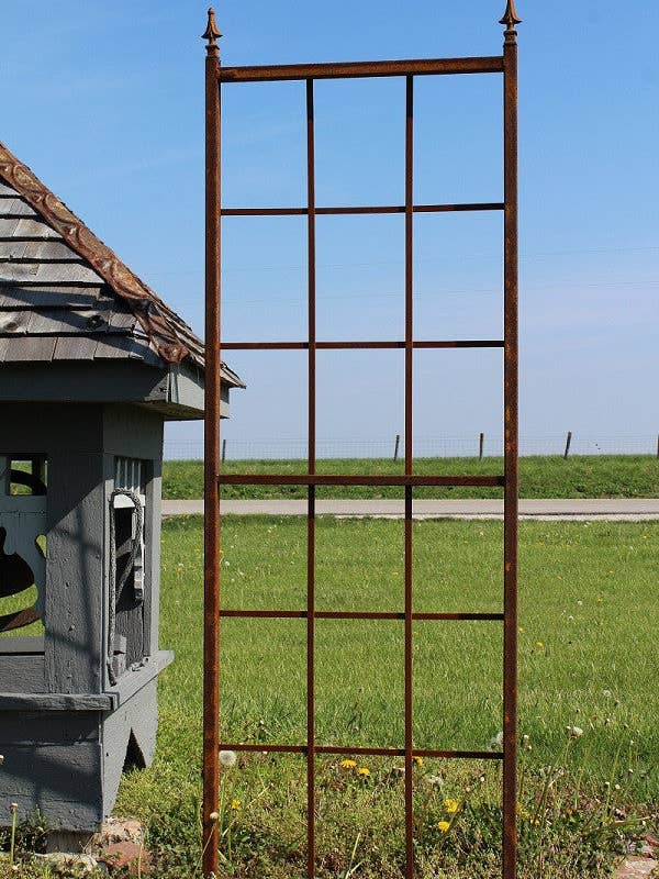 Heavy Mission Trellis with Finials with Stakes for wholesale by Garden Iron And More