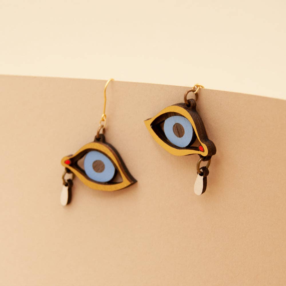 Materia Rica - Wholesale Dangle Earrings - Eye with Tear