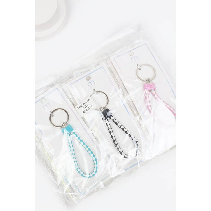 MIX COLOR Checker Lanrard Cord Keychain for wholesale on Faire9