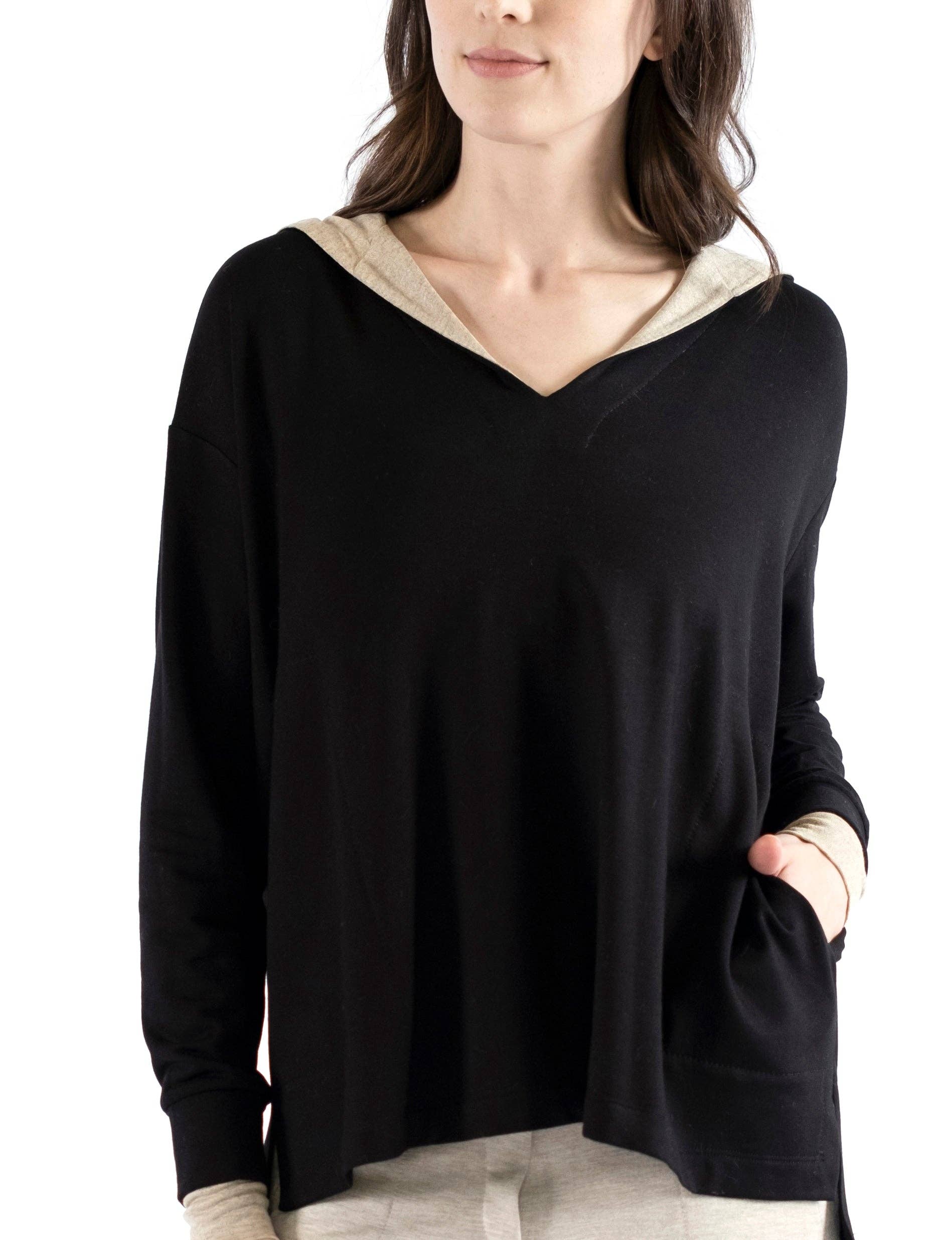 REMOVED BRAND – wholesale Hoodie - Dam – Emma V-ringad tröja med huva0