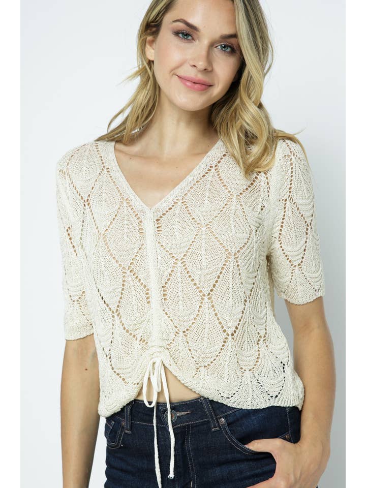 Verte - Wholesale Knit Top - Women's - CROCHET KNIT TOP_788-4390246