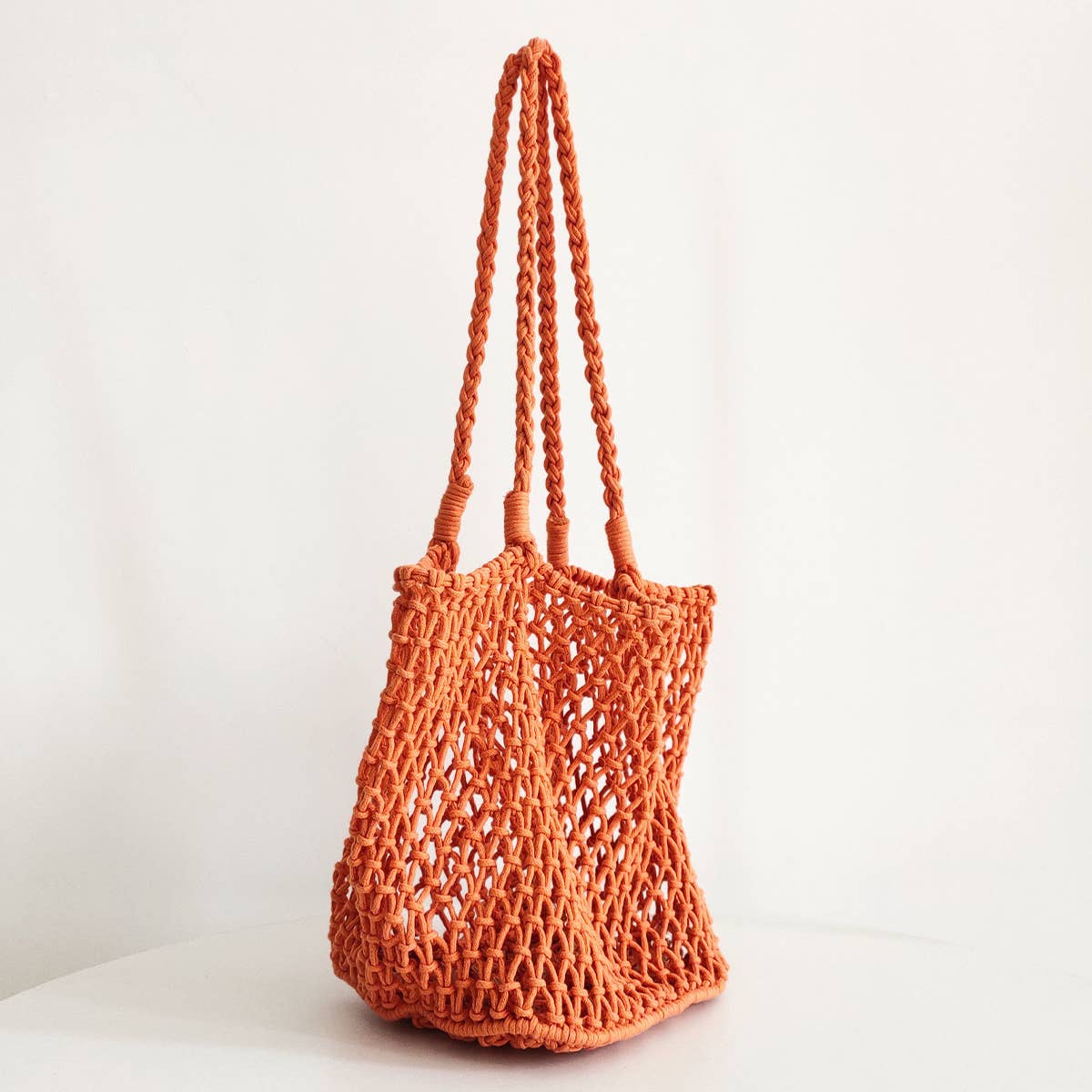 ACCITY - Wholesale Beach Bag - Woven Cotton Shoulder Beach Bag, Hollow Design_CWAB08095