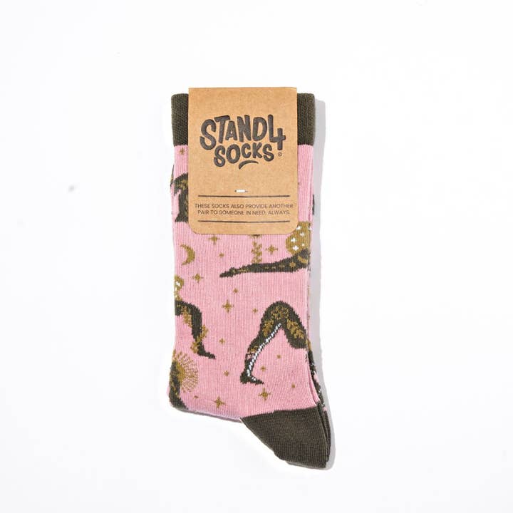 Pink Gold Yoga Sock for wholesale on Faire4