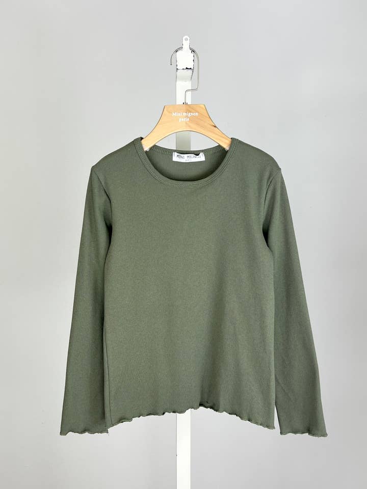MINI MIGNON PARIS - Wholesale T-Shirt - Kids - Girls' long sleeve cotton ribbed t-shirt