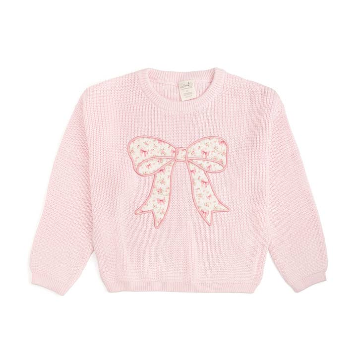 Pull Tricoté à Nœud Floral Ditsy - Vêtements de Boutique pour Enfants pour la vente par Sweet Wink
