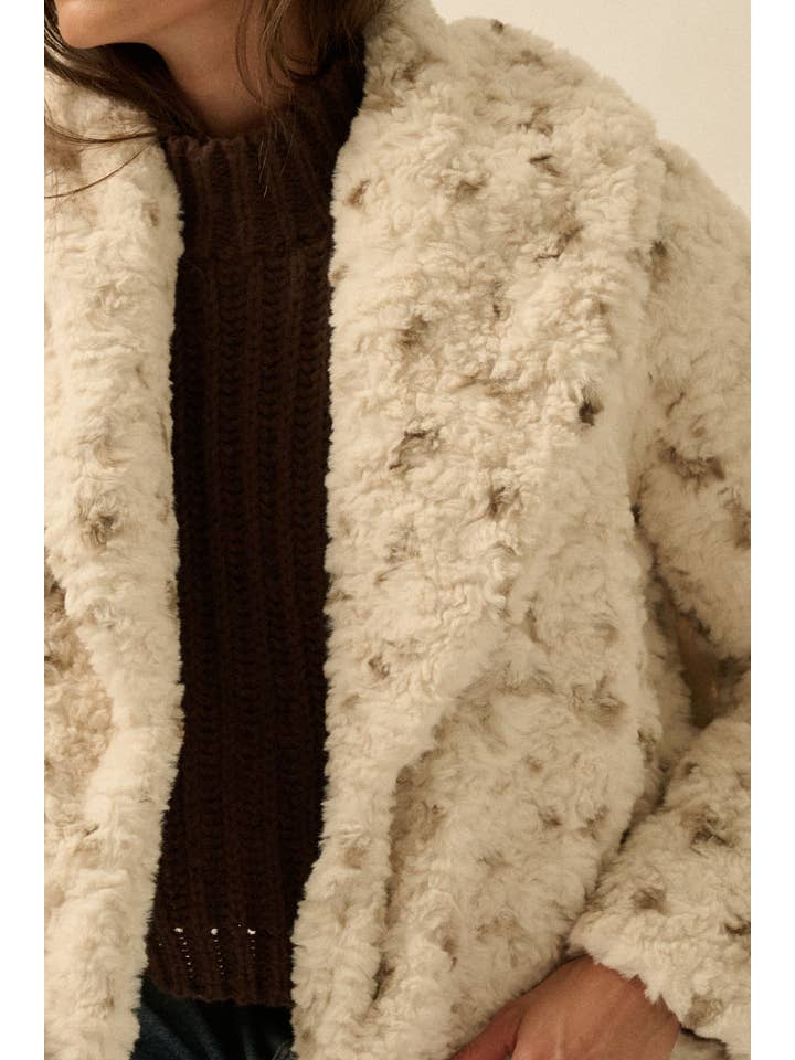 Promesa USA - Wholesale Jacket - Women's - Faux Rabbit Fur Fleece Shawl-Collar Pocket Jacket4