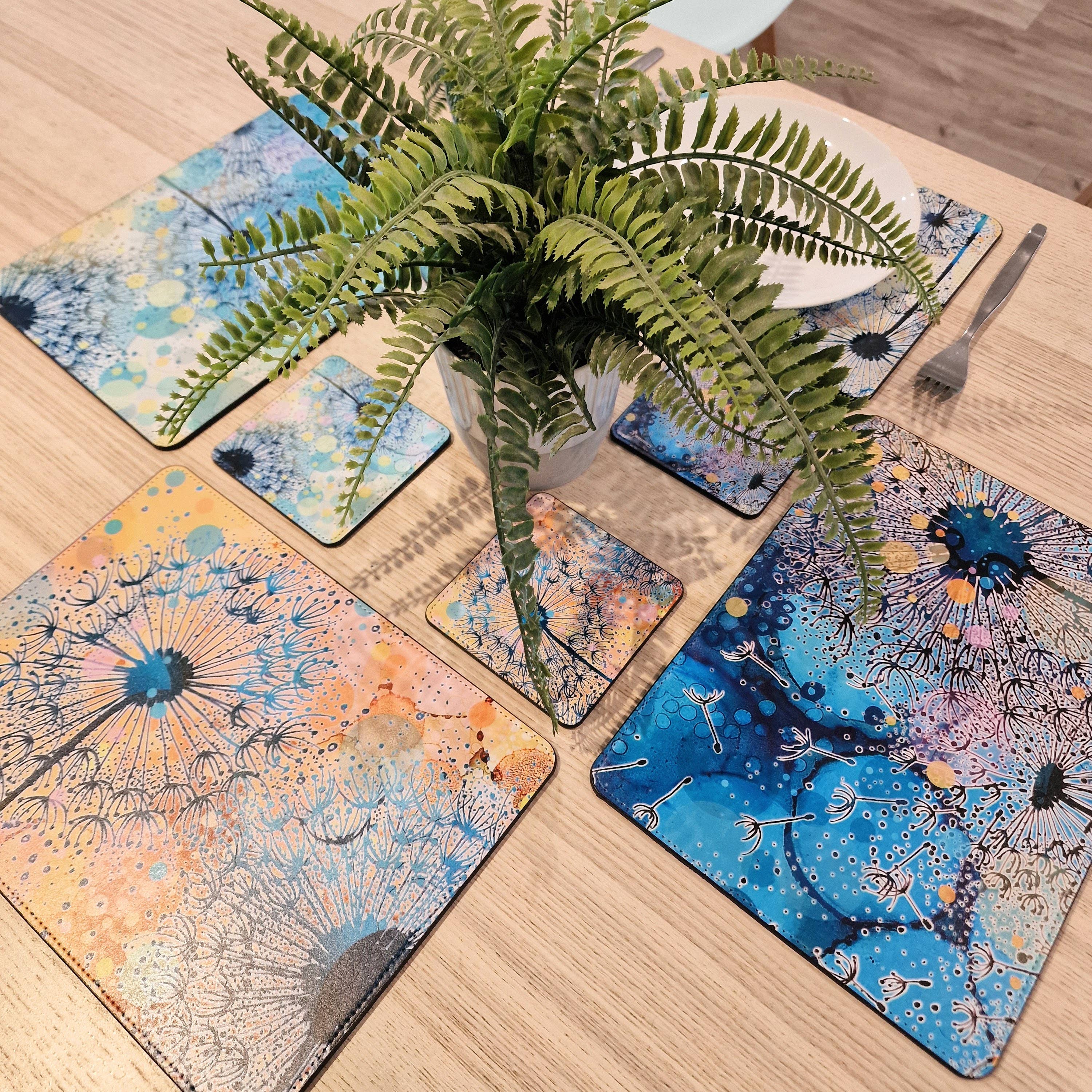 By Jo Crafts – wholesale Placemat – Dandelion Placemat and Coaster Set 21