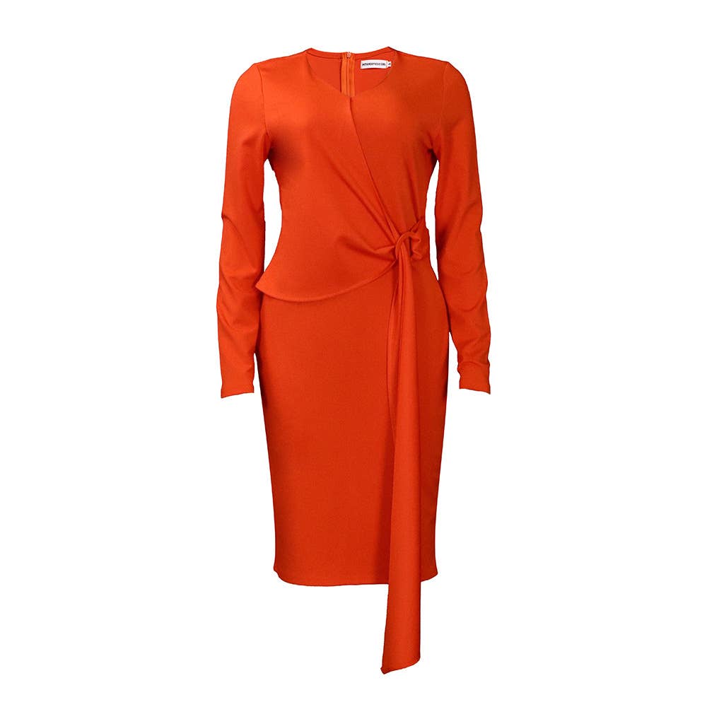 HIDDENBRAND - Wholesale Dress - Women's - long sleeve pencil dress formal dress1