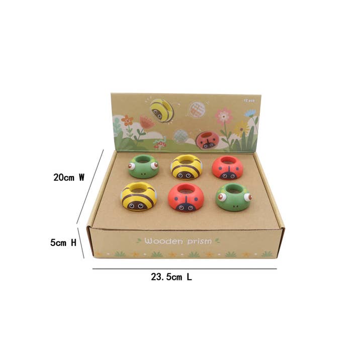 ToysLink - Wholesale Wood toy – Child - Wooden Prism-Bee, Frog and Ladybug2