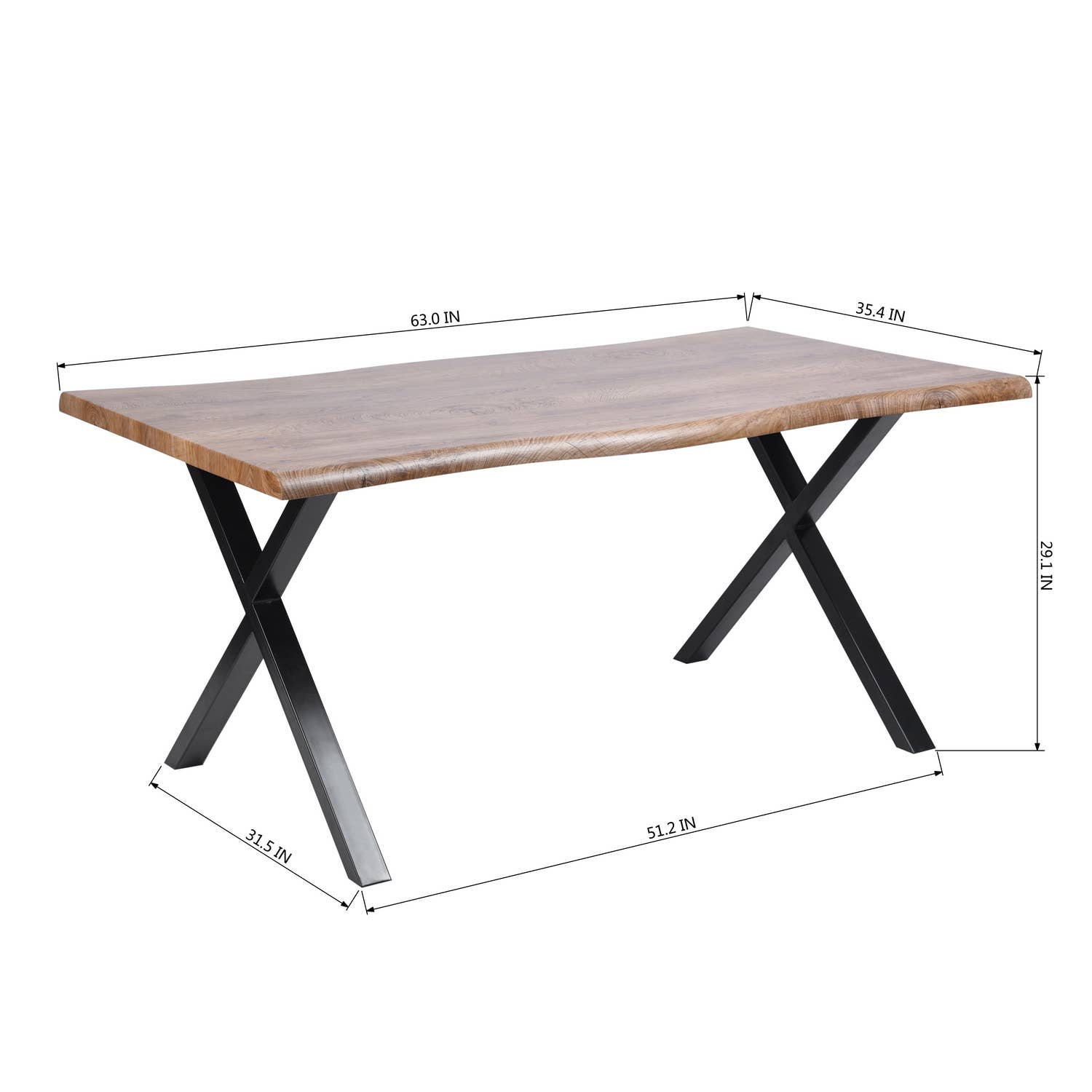 39F Inc. - Wholesale Side Table - 63in Dining Table with Wave-Edge for Family Christmas3
