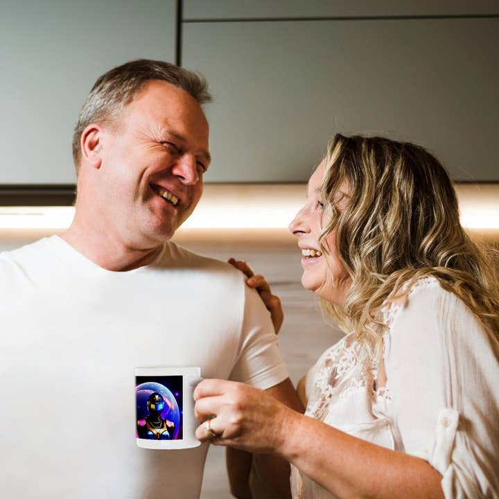 3dRose - Wholesale Coffee Mug - 3dRose, Woman astronaut in fantasy space suit. Huge planet in the background, Mug10